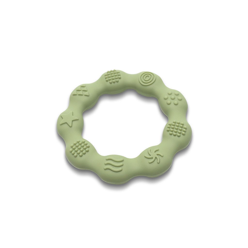 Lorelli Természetes szilikon rágóka karika - Fresh Green