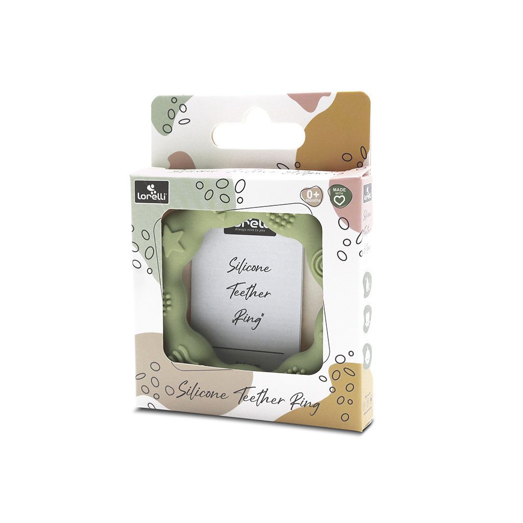 Lorelli Természetes szilikon rágóka karika - Fresh Green