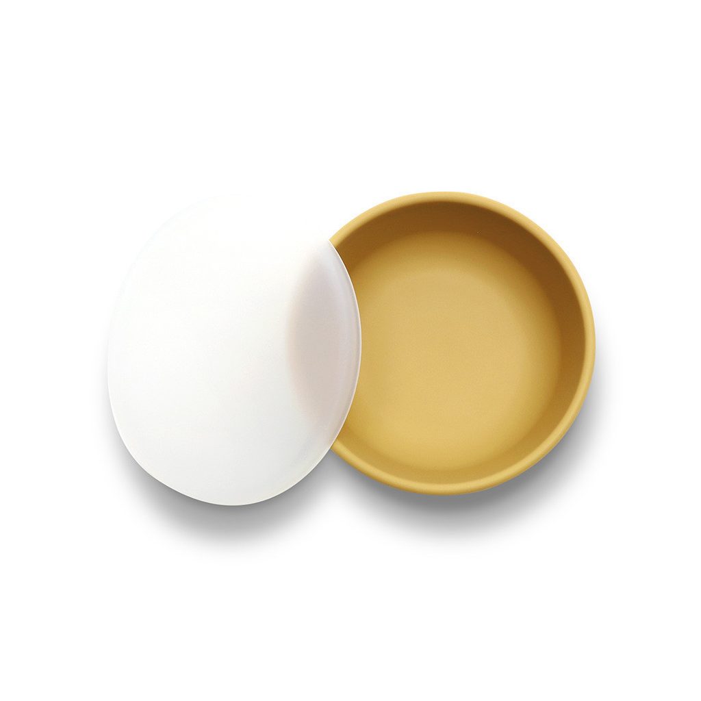 Lorelli Természetes szilikon tál tetővel - Yellow