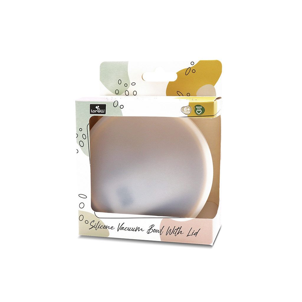Lorelli Természetes szilikon tál tetővel - Yellow
