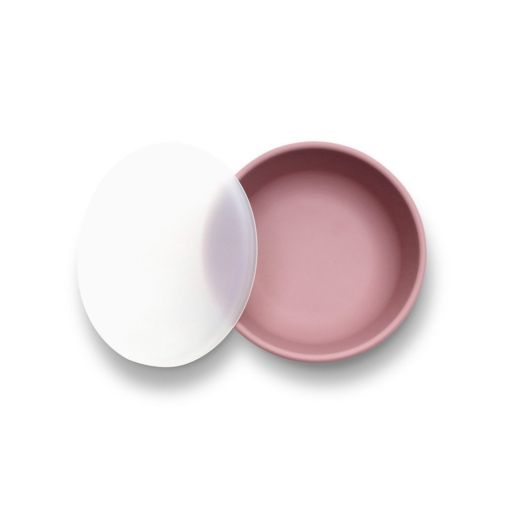 Lorelli Természetes szilikon tál tetővel - Deep Pink