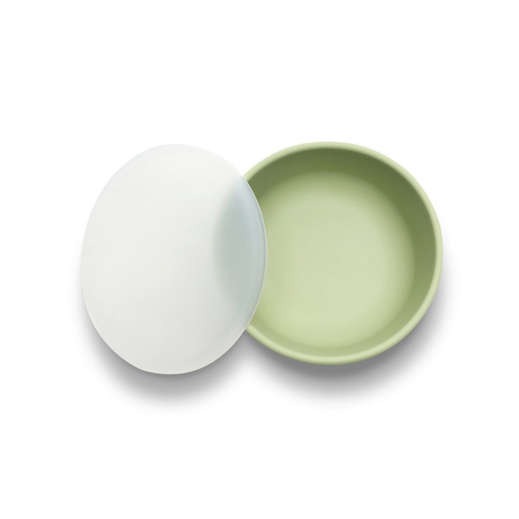 Lorelli Természetes szilikon tál tetővel - Fresh Green