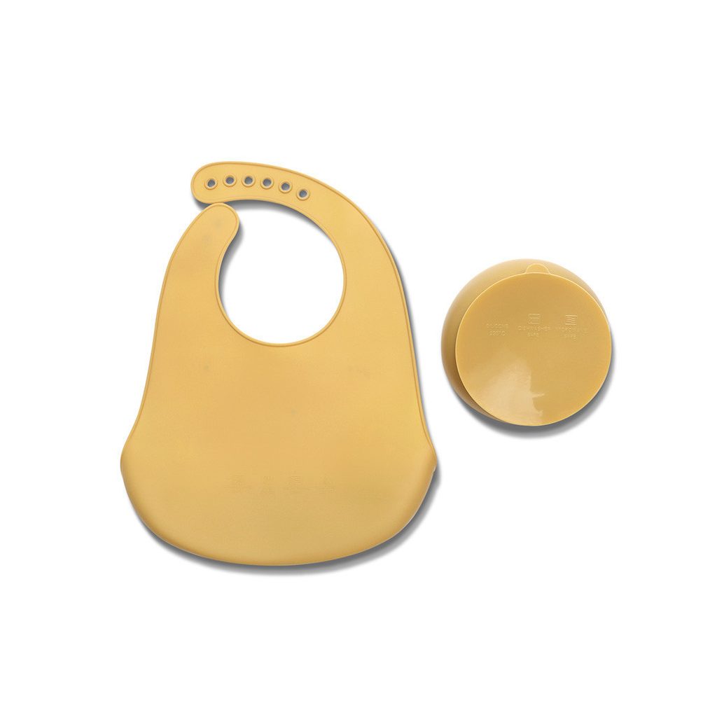 Lorelli Természetes szilikon 2 db-os étkészlet - Yellow