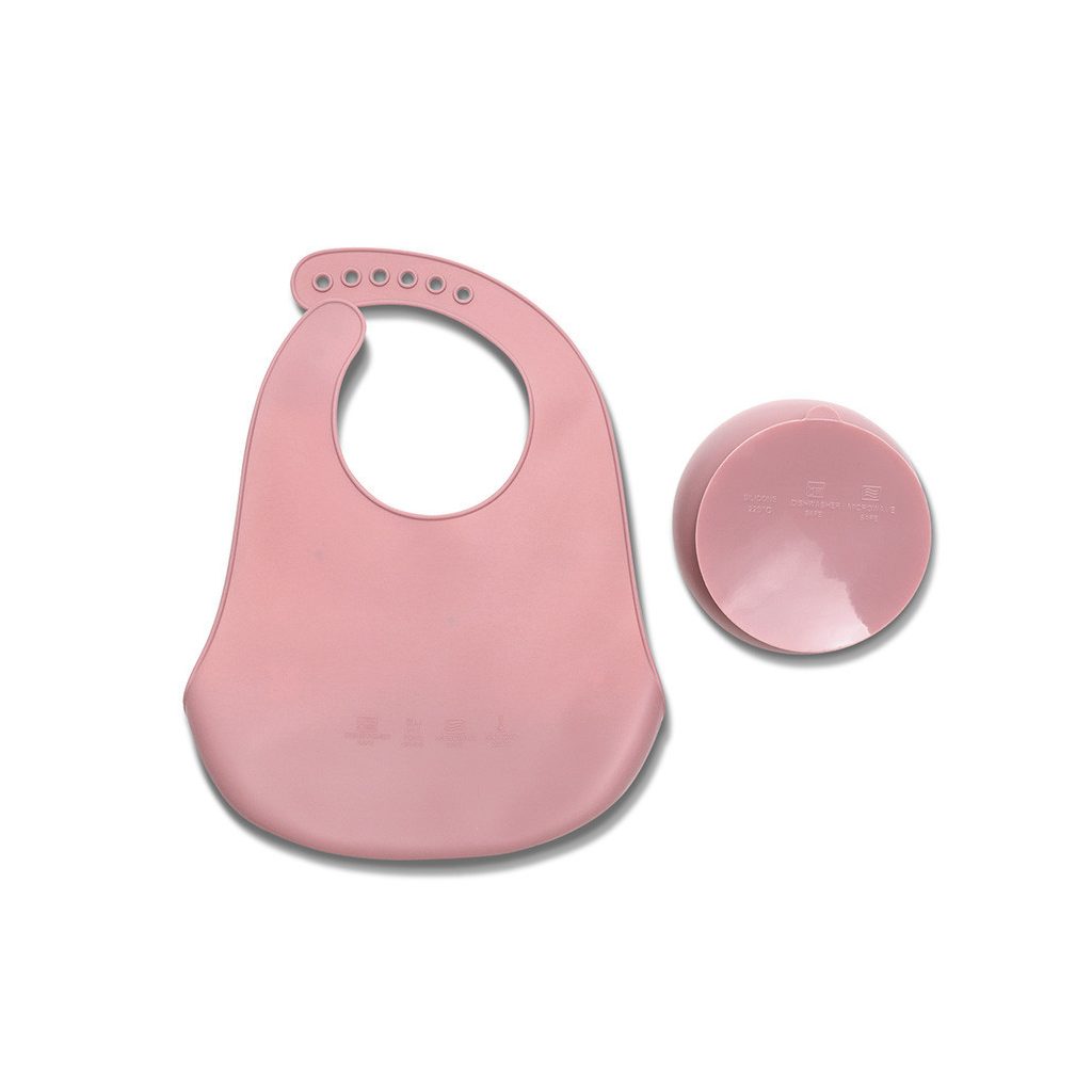 Lorelli Természetes szilikon 2 db-os étkészlet - Deep Pink