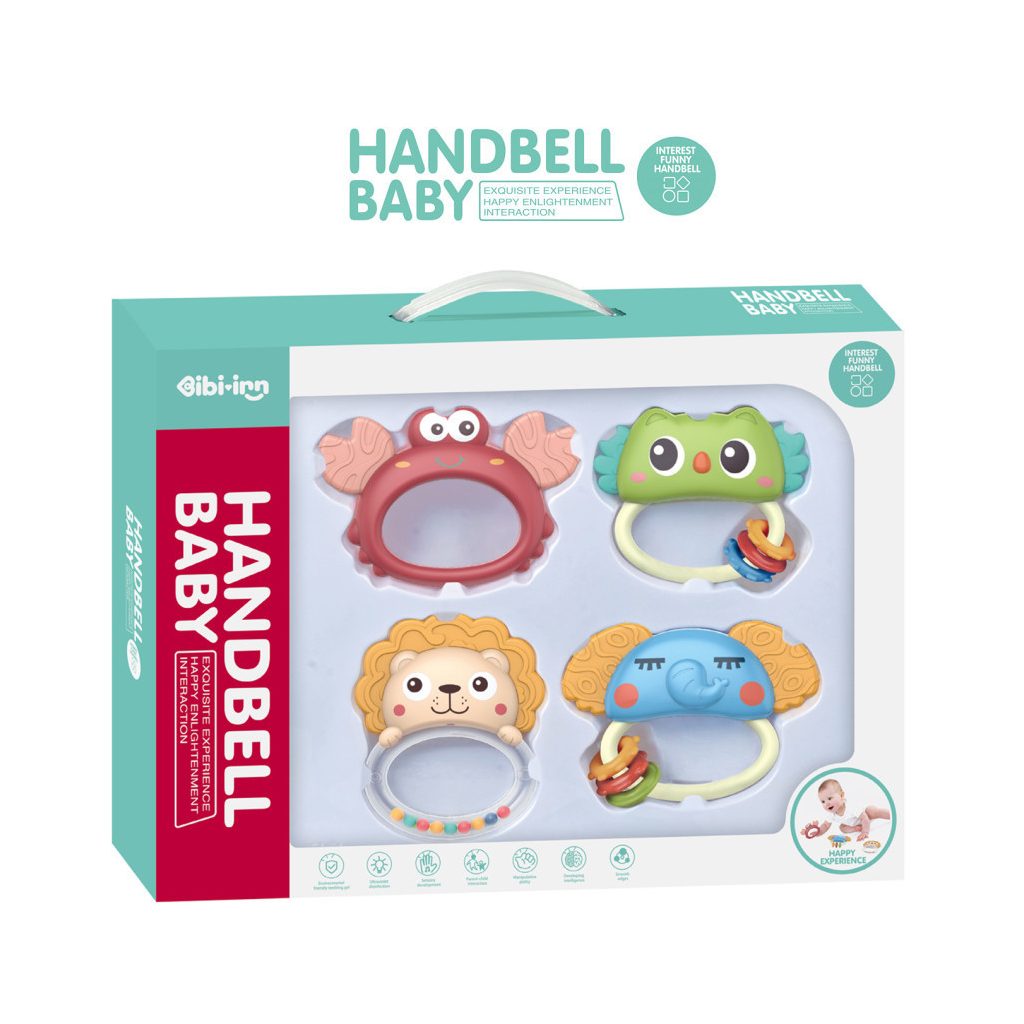 Chipolino Állatos csörgő és rágóka szett, 4 darab