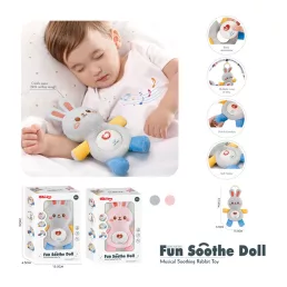   Chipolino Nyugtató nyuszi figura zenével és fénnyel, halvány szürke