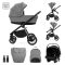Lorelli Bianca 3az1-ben újszülött babakocsi Lorelli Aria Luxe hordozóval - Grey (2 doboz)