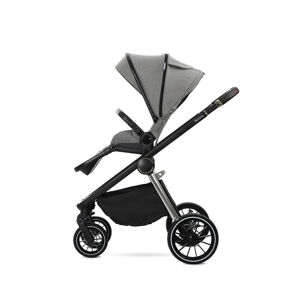 Lorelli Bianca 3az1-ben újszülött babakocsi Lorelli Aria Luxe hordozóval - Grey (2 doboz)