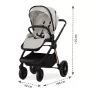 Lorelli Bianca 3az1-ben újszülött babakocsi Lorelli Aria Luxe hordozóval - Beige warm (2 doboz)