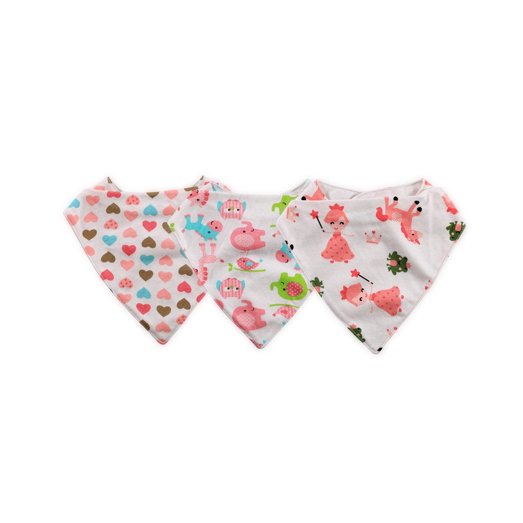 Baby Care nyálkendő szett 3 db-os - lányos