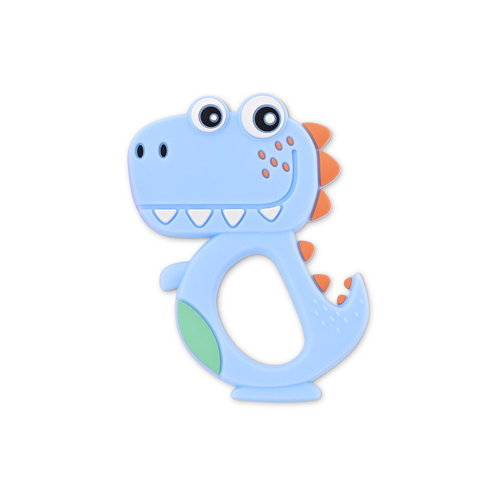 Baby Care szilikon rágóka - Dino Lucky Blue