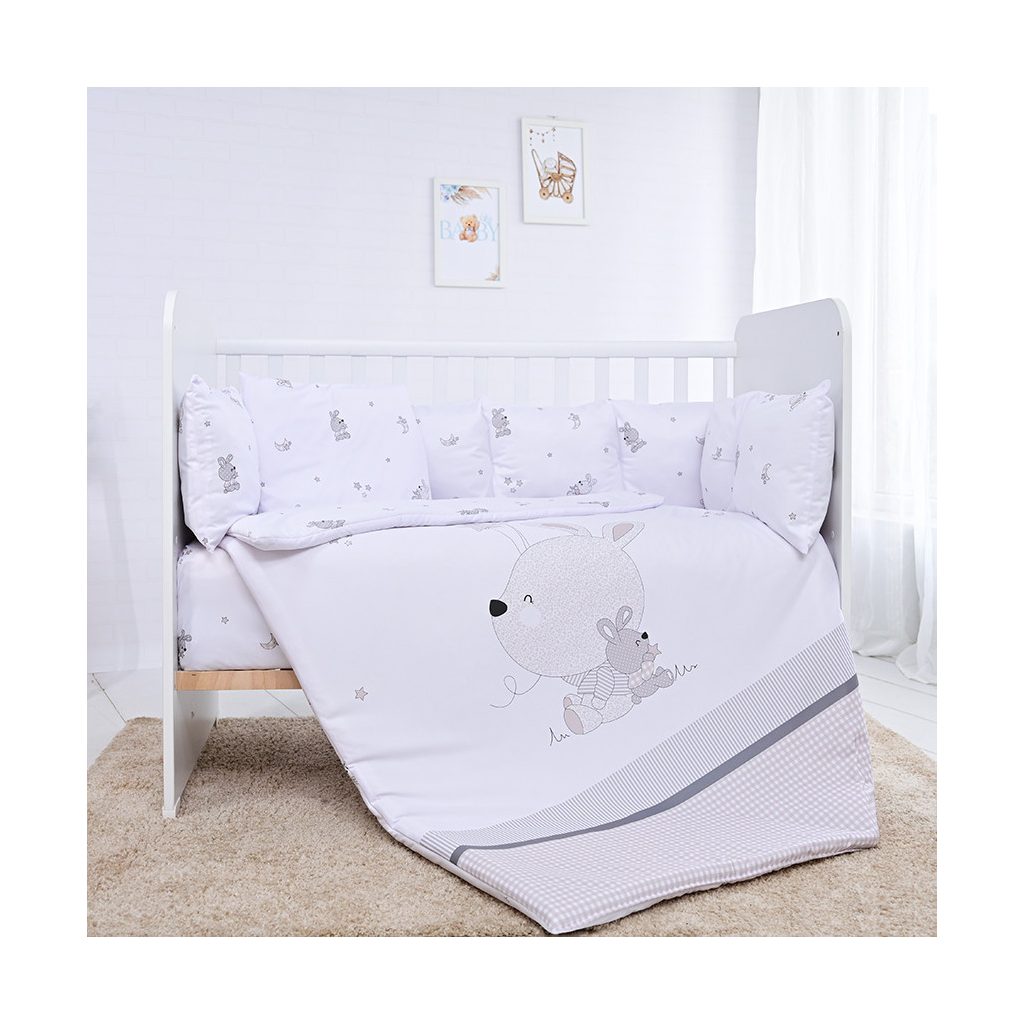Lorelli Lilly Ágynemű garnitúra, 60x120 - Little Rabbits Grey