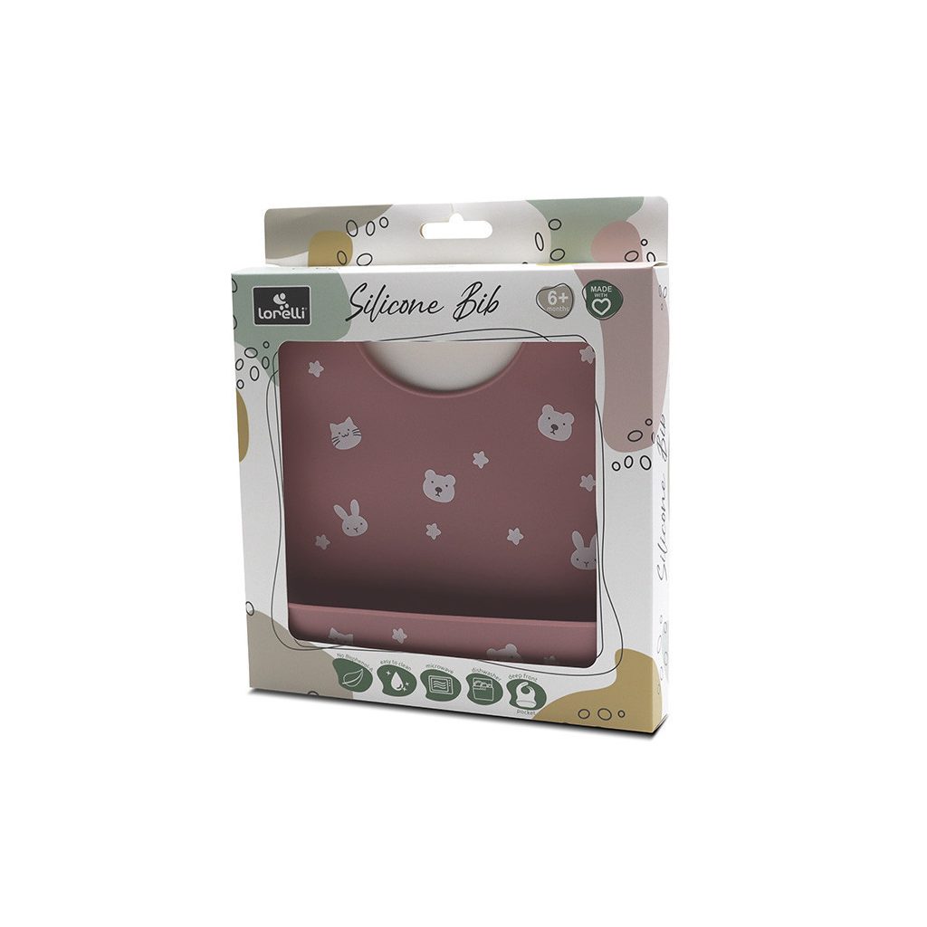 Lorelli Szilikon előke - deep pink