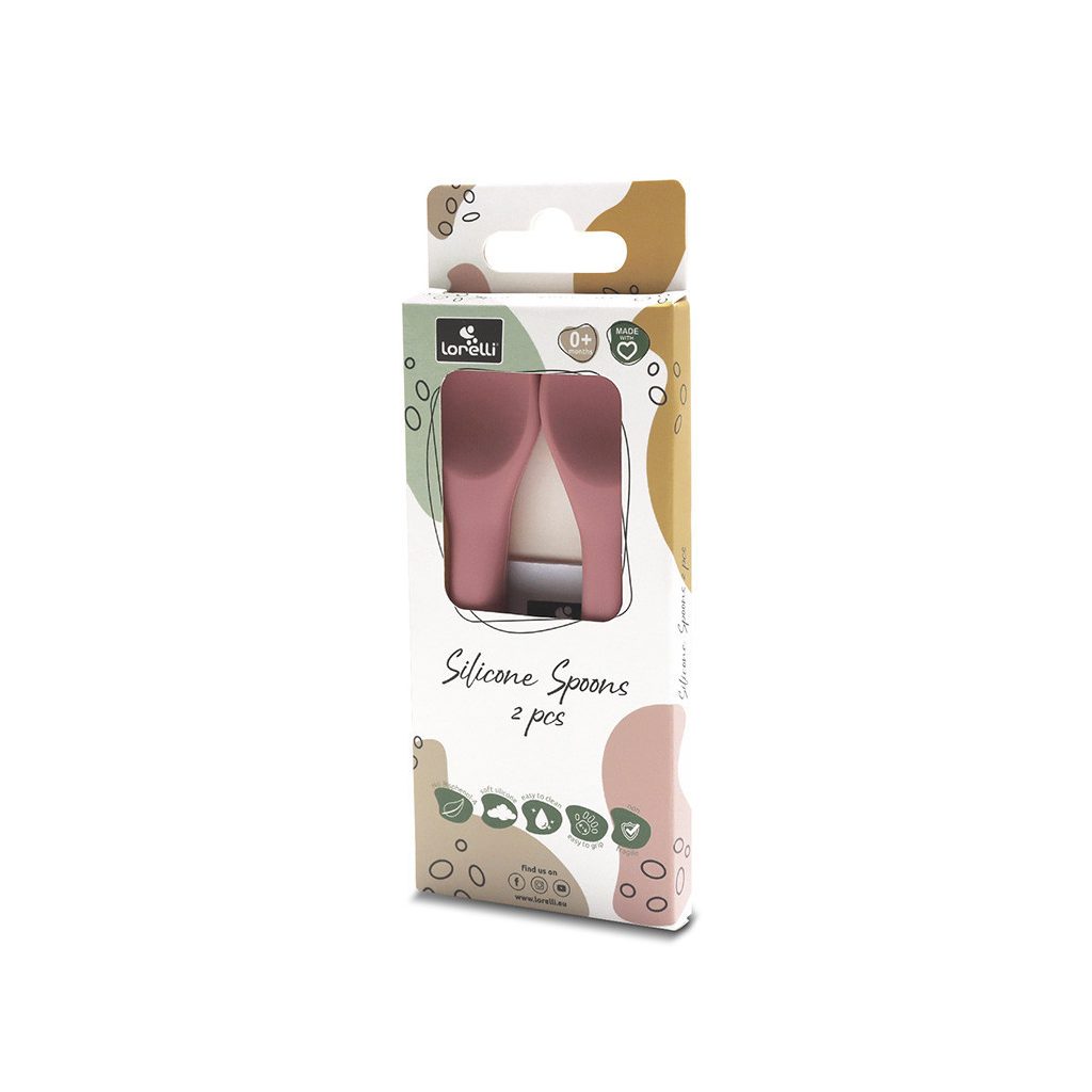 Lorelli Szilikon kanalak, 2 db - deep pink