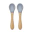Lorelli Szilikon kanalak bambusz nyéllel, 2db - grey