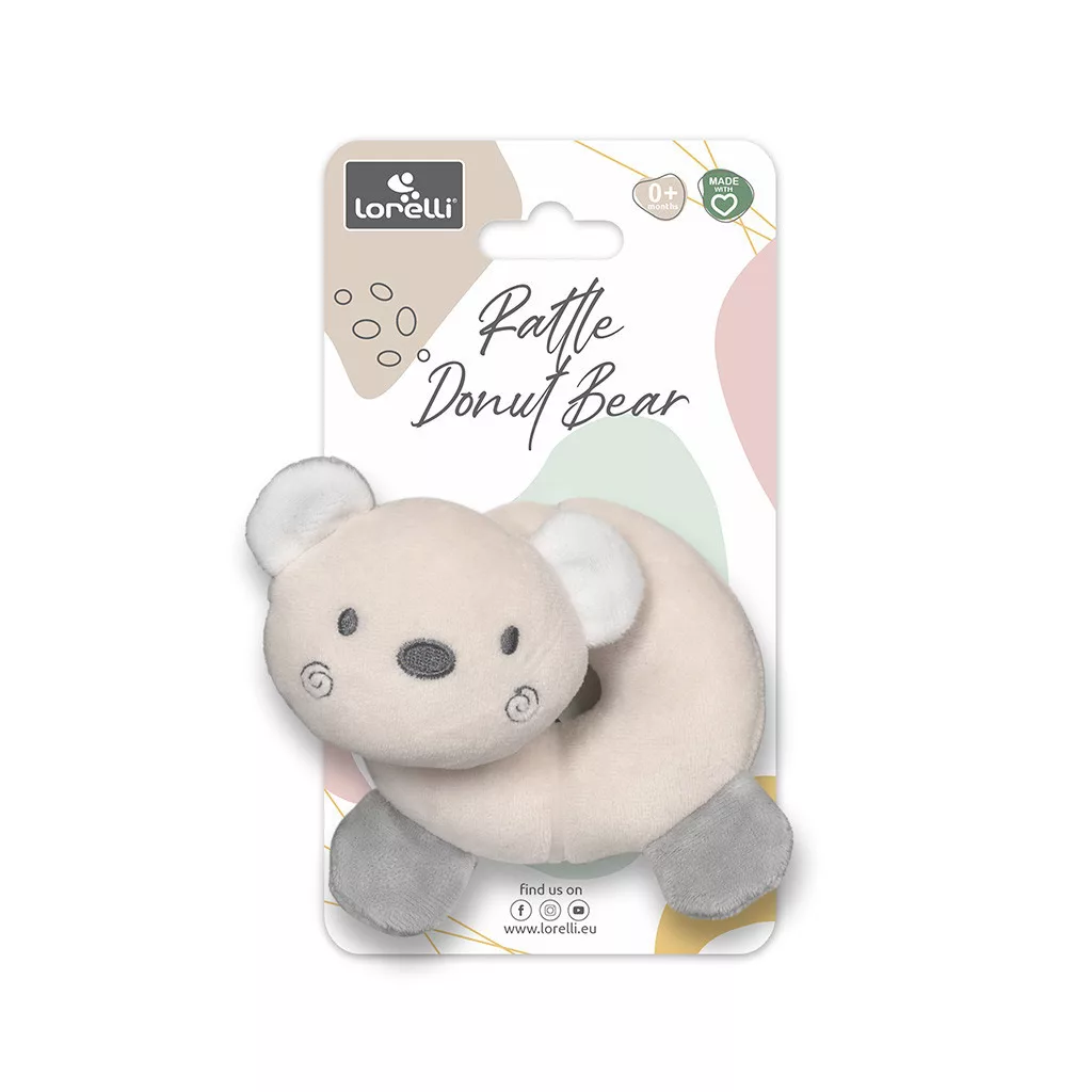 Lorelli Toys Csörgő fánk - Bézs Maci