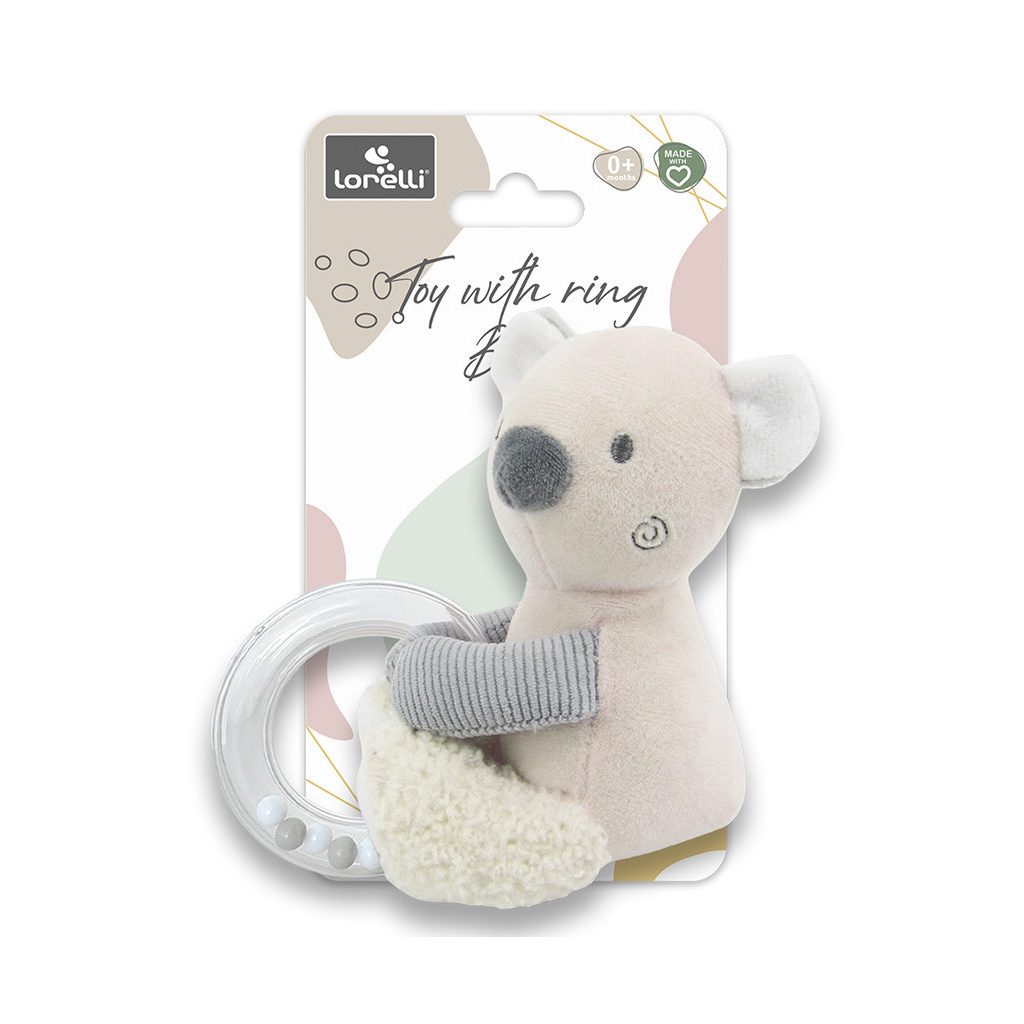 Lorelli Toys Plüss gyűrűs játék - Bézs Maci