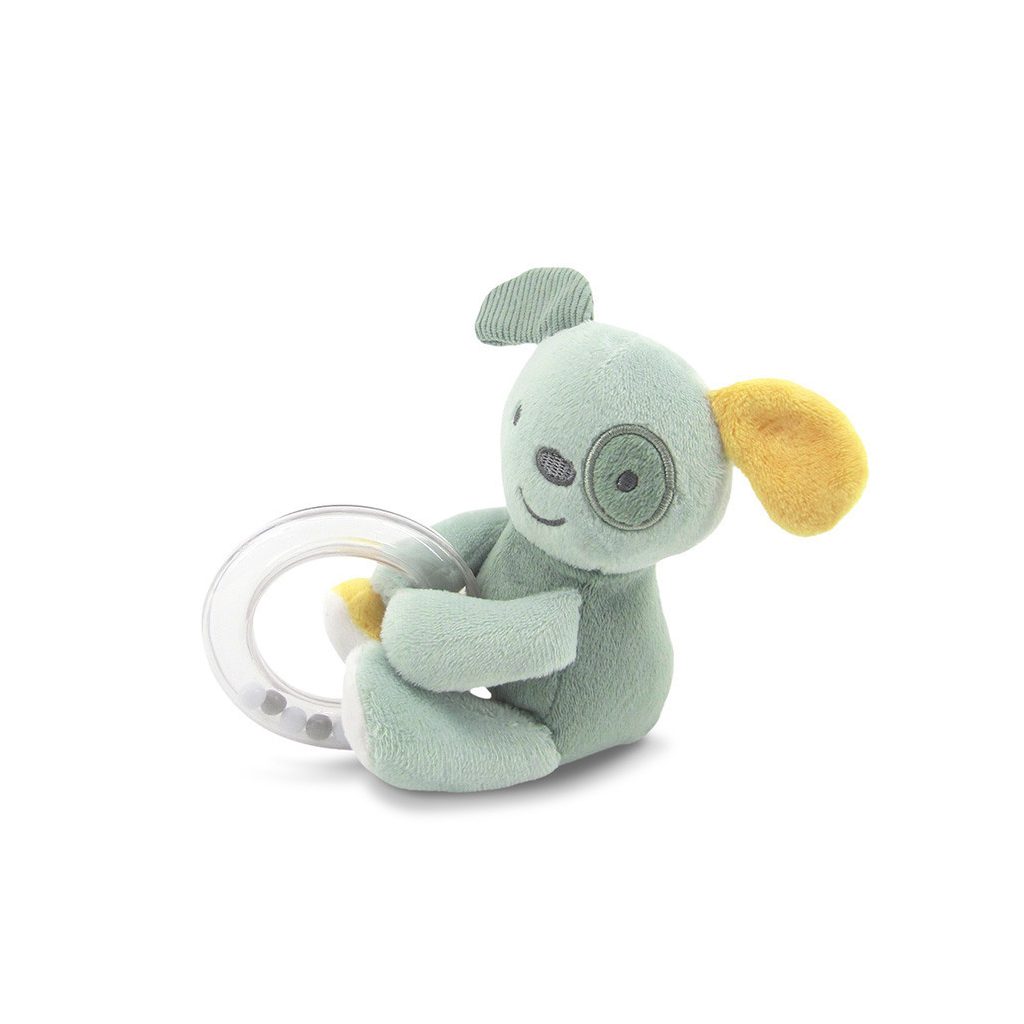 Lorelli Toys Plüss gyűrűs játék - Zöld Kutya