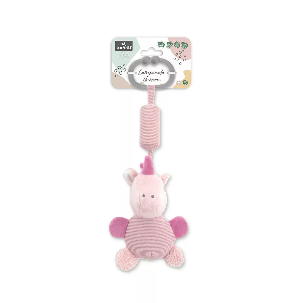 Lorelli Toys Campanula plüss babakocsi játék - Pink Unikornis
