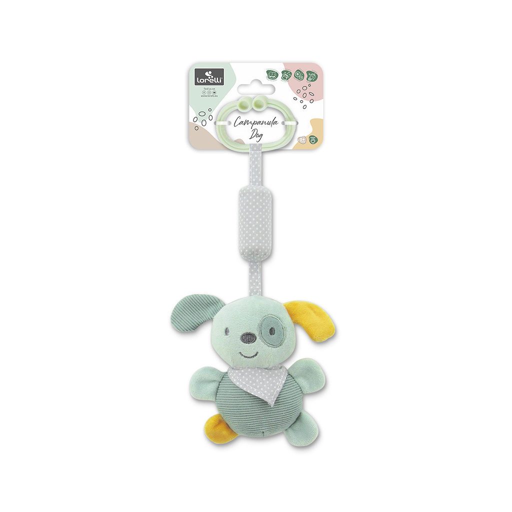 Lorelli Toys Campanula plüss babakocsi játék - Zöld Kutya