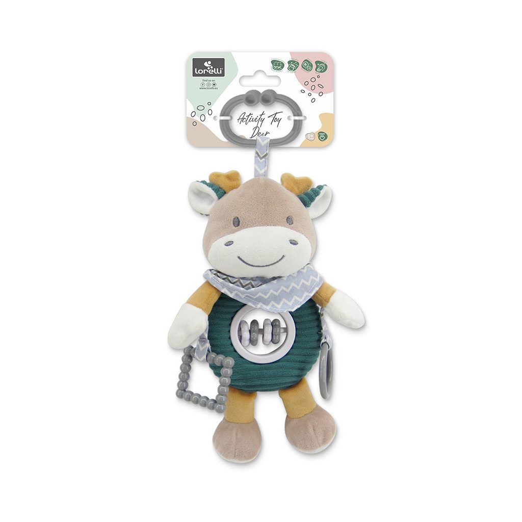 Lorelli Toys plüss csörgőjáték - Kék Szarvas