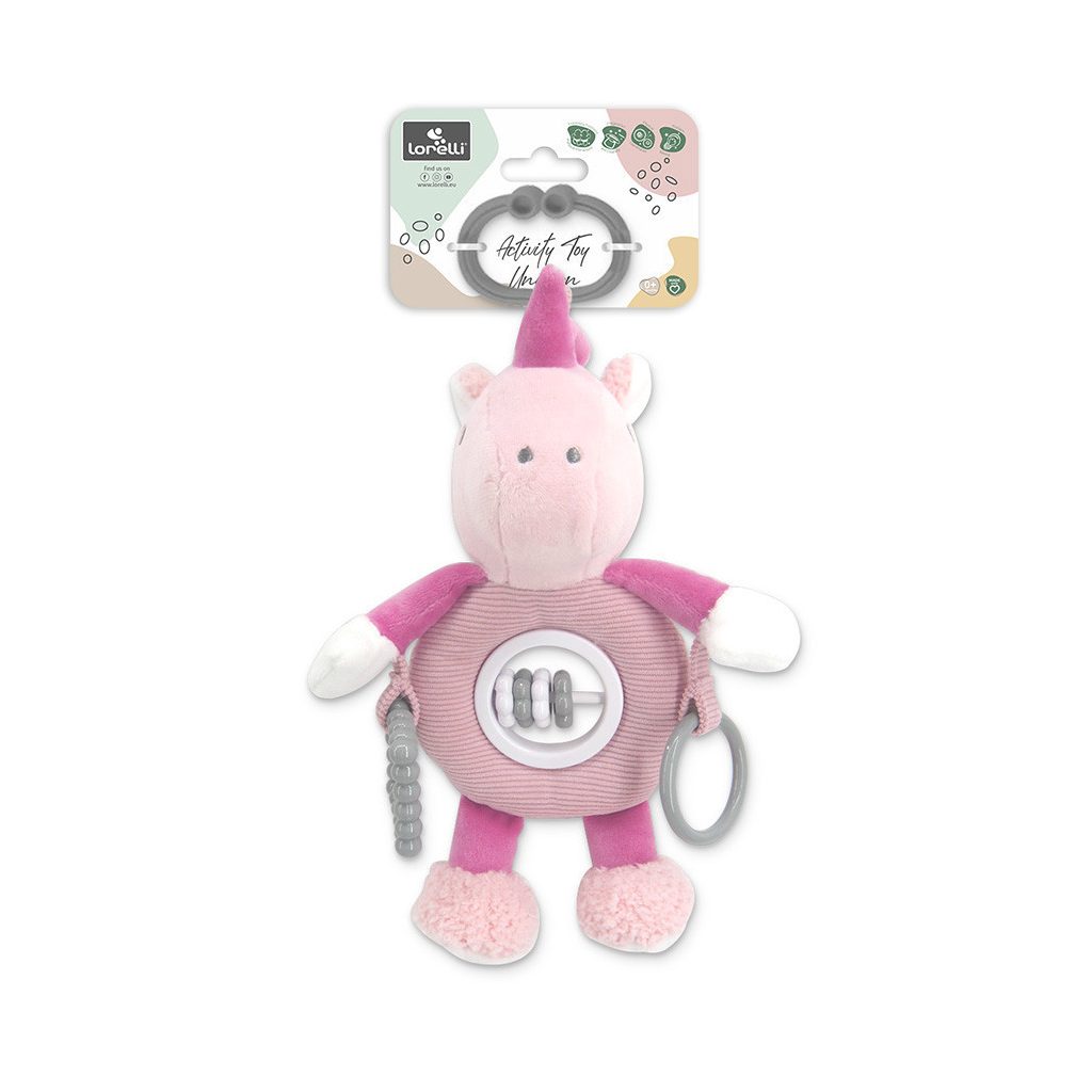 Lorelli Toys plüss csörgőjáték - Pink Unikornis