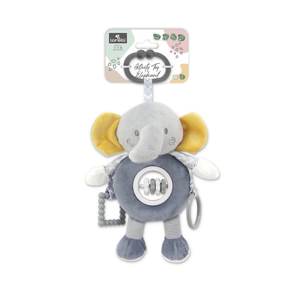 Lorelli Toys plüss csörgőjáték - Szürke Elefánt