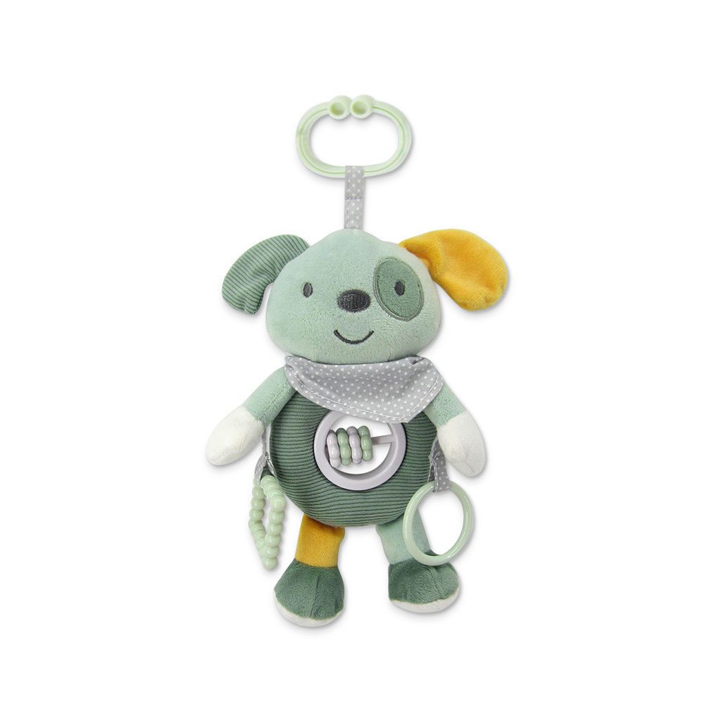 Lorelli Toys plüss csörgőjáték - Zöld Kutya