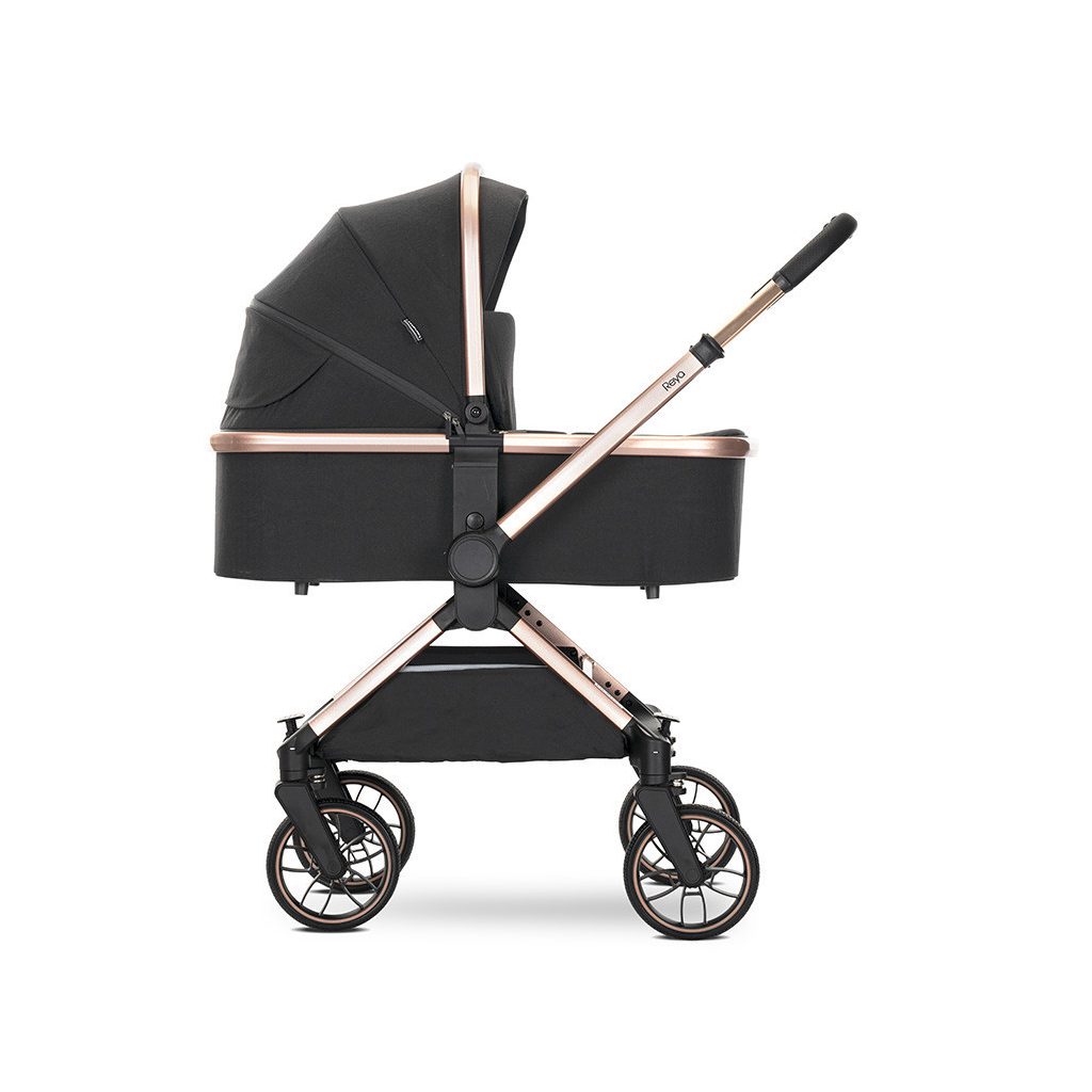 Lorelli Reya 3az1-ben multifunkciós babakocsi átfordítható tolókarral + Joy autóshordozó - Black Jasper