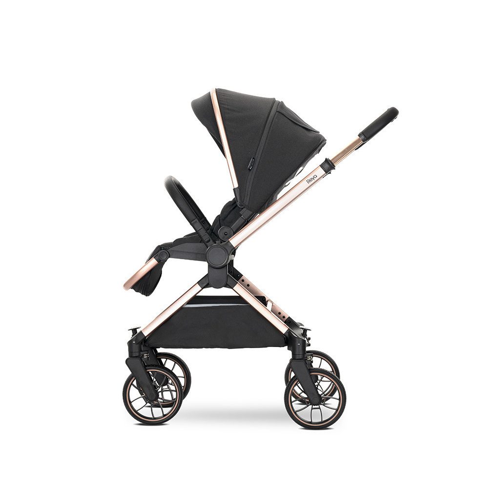 Lorelli Reya 3az1-ben multifunkciós babakocsi átfordítható tolókarral + Joy autóshordozó - Black Jasper