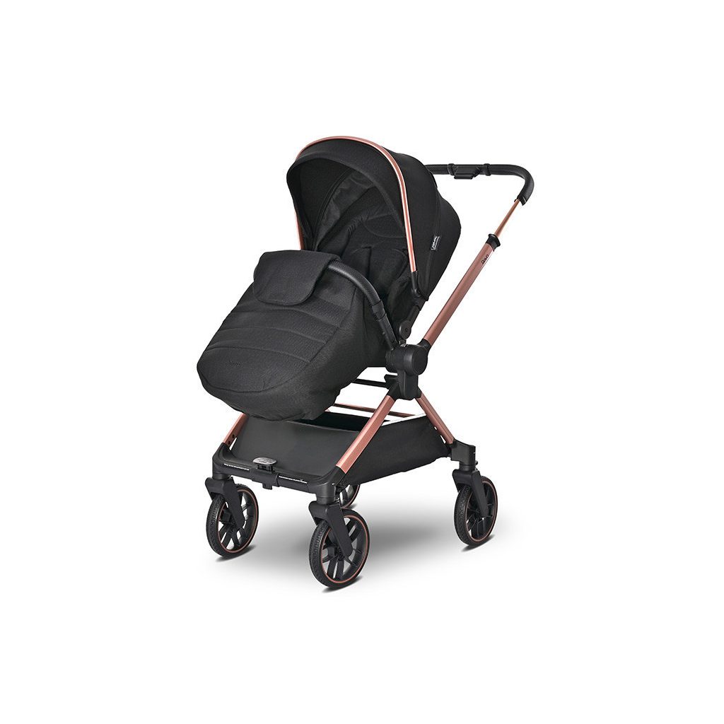 Lorelli Reya 3az1-ben multifunkciós babakocsi átfordítható tolókarral + Joy autóshordozó - Black Jasper