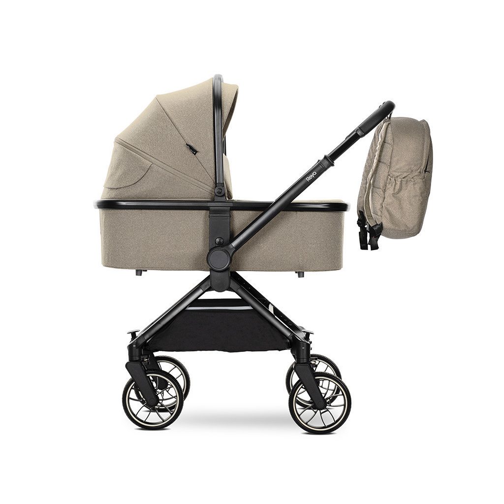 Lorelli Reya 3az1-ben multifunkciós babakocsi átfordítható tolókarral + Joy autóshordozó - Brown