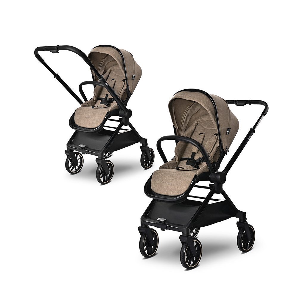 Lorelli Reya 3az1-ben multifunkciós babakocsi átfordítható tolókarral + Joy autóshordozó - Brown