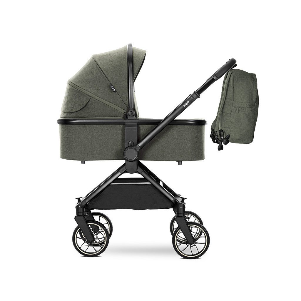 Lorelli Reya 3az1-ben multifunkciós babakocsi átfordítható tolókarral + Joy autóshordozó - Green