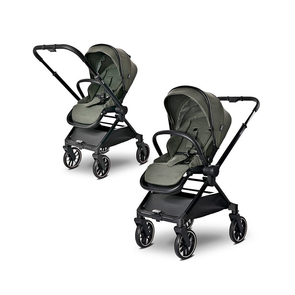 Lorelli Reya 3az1-ben multifunkciós babakocsi átfordítható tolókarral + Joy autóshordozó - Green