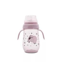   Lorelli My Friend széles nyakú cumisüveg fogantyúval 260ml - Mellow Rose