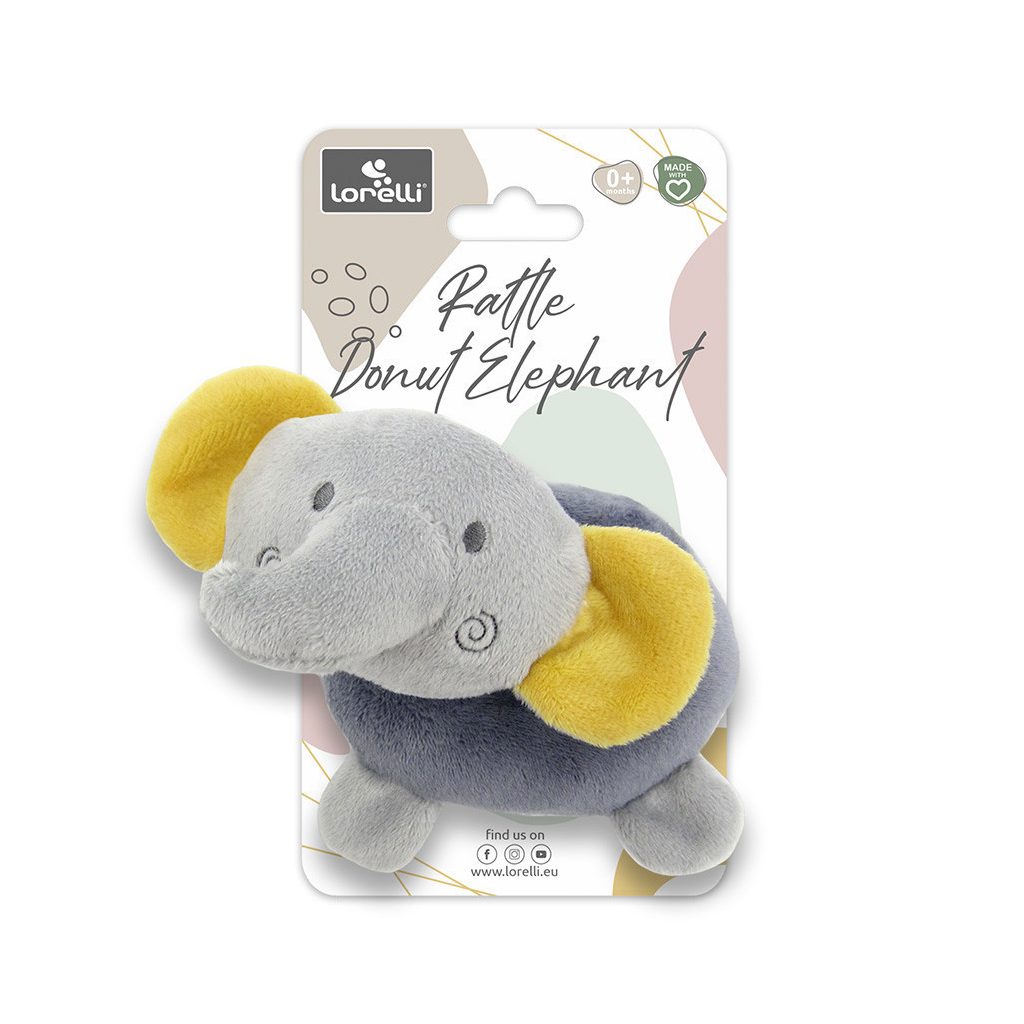 Lorelli Toys Csörgő fánk - Szürke Elefánt