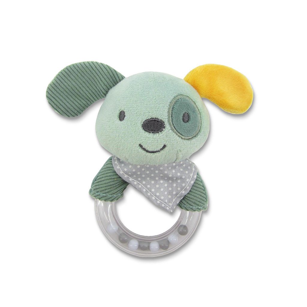 Lorelli Toys Plüss csörgő - Zöld Kutya