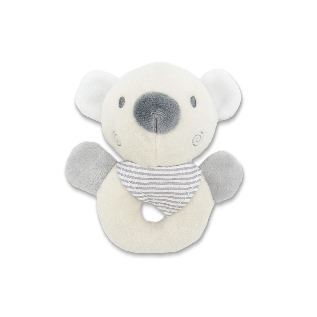 Lorelli Toys Plüss csörgő karika - Bézs Maci