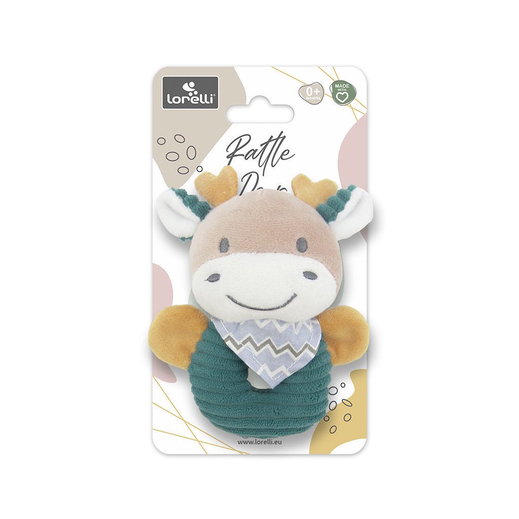 Lorelli Toys Plüss csörgő karika - Kék Szarvas