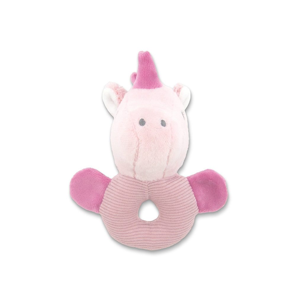 Lorelli Toys Plüss csörgő karika - Pink Unikornis