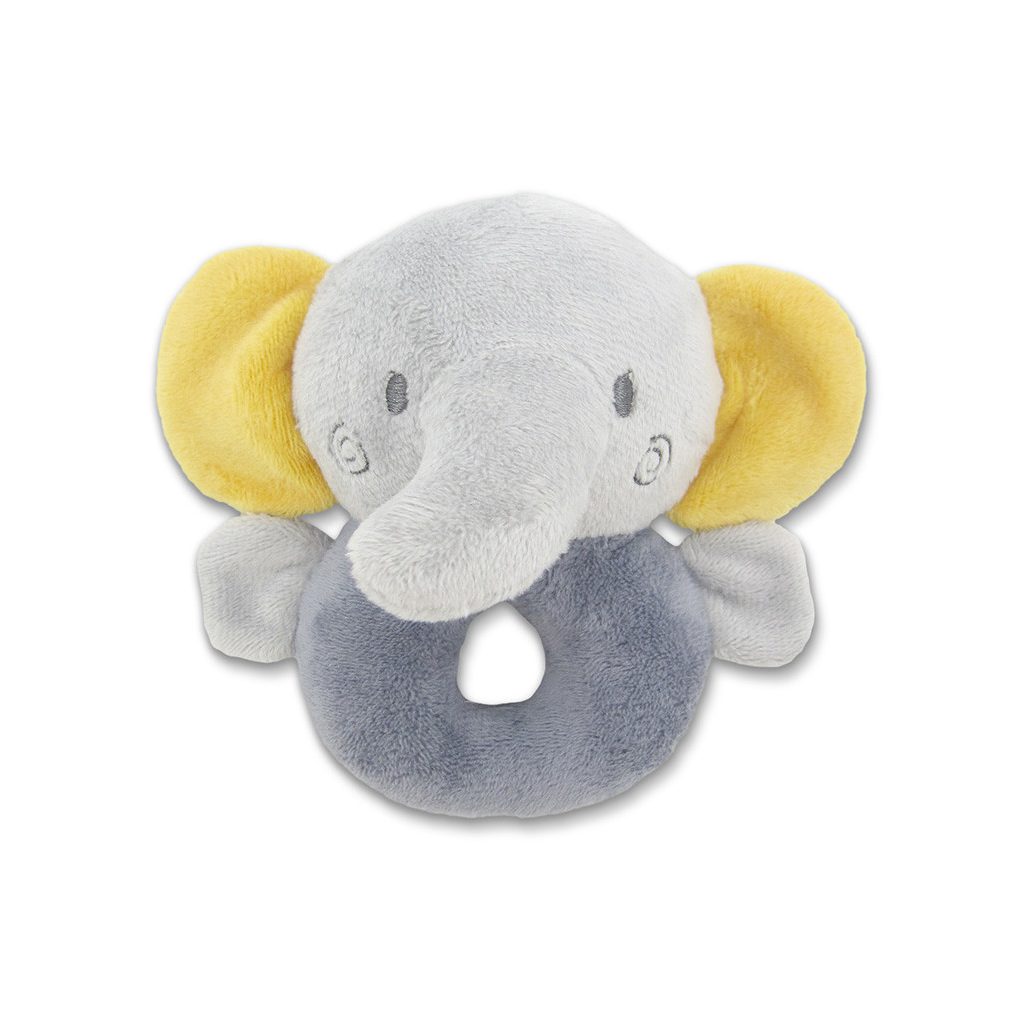 Lorelli Toys Plüss csörgő karika - Szürke Elefánt