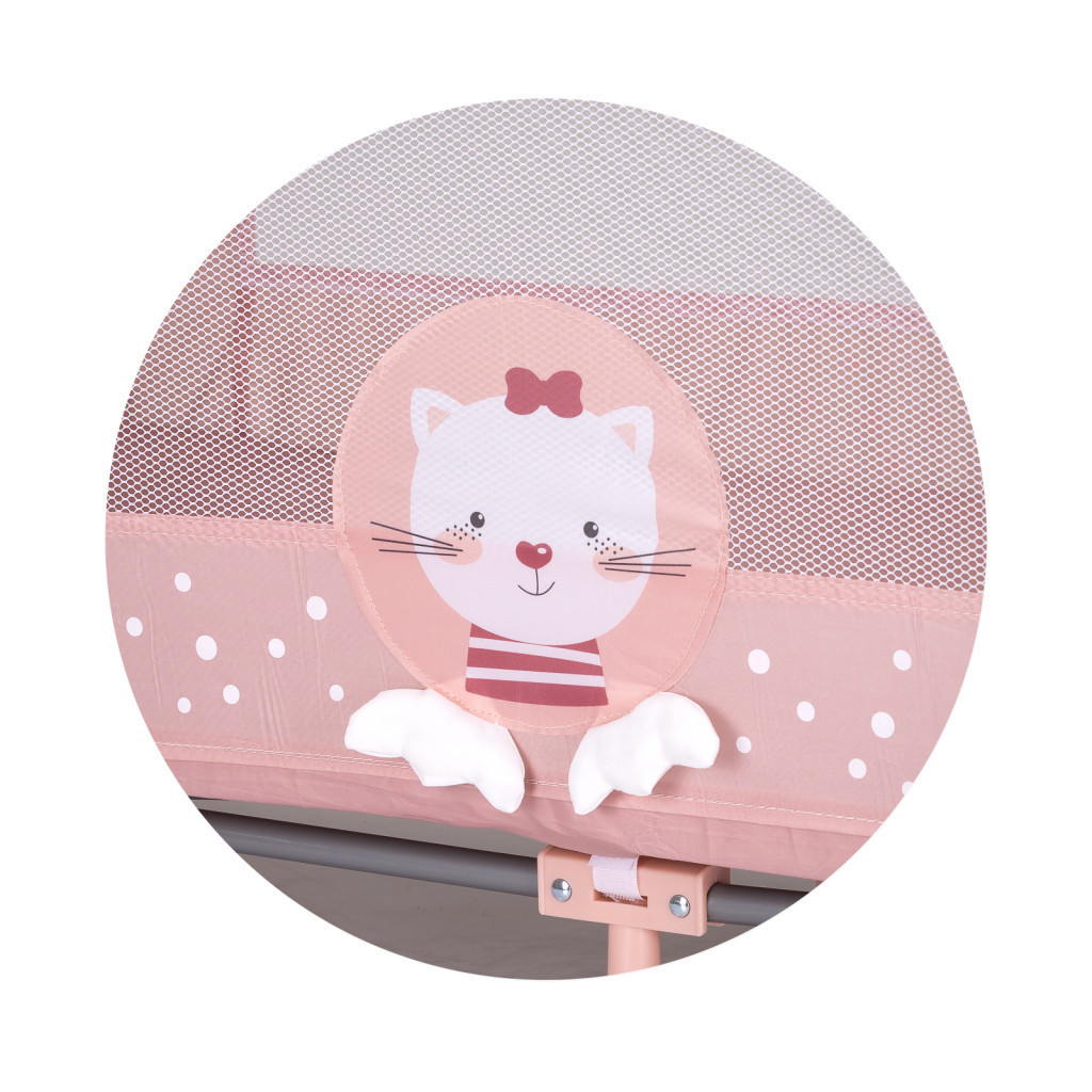 Chipolino Capri fix utazóágy - Cat pink