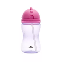 Lorelli szívószálas sport itató - Pink/Purple