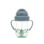 Baby Care szívószálas itató fogantyúval 275ml - Blue/Green