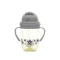 Baby Care szívószálas itató fogantyúval 275ml - Grey/Yellow