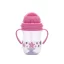 Baby Care szívószálas itató fogantyúval 275ml - Pink/Purple