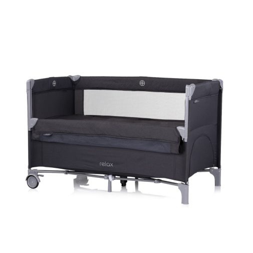 Chipolino Relax multifunkciós utazóágy - Antracite Linen