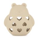 PETITE&MARS Szilikon játék csörgővel Bear Basil Desert Sand 0m+