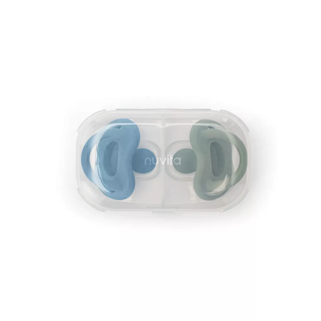 Nuvita Orthosoft Light 2db-os cumi szett 0+ - Powder Blue/Sage Green - 7052